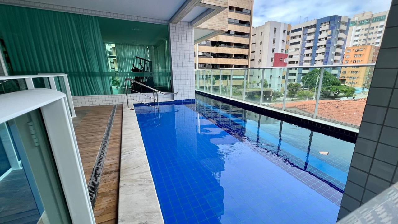 Edf Promenade - Apartamento Com 2 Quartos Climatizados A 150M Da Beira-Mar De Ponta Verde - Piscina, Academia, Sauna, Lavanderia, Home Cine, Churrasqueira, Salao De Jogos, Area Kids Maceio  Luaran gambar